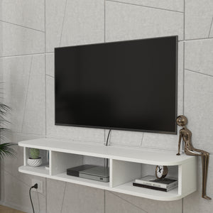 TV-lågt skåp hängande Oundsvas 120x30x19 cm Vit [en.casa]