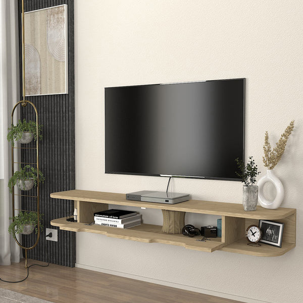 TV-lågt bord hängande Karjali 150x30x19 cm eklook [en.casa]