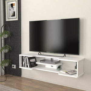 TV-lågt bord hängande Yrela 120x30x26 cm Vit [en.casa]