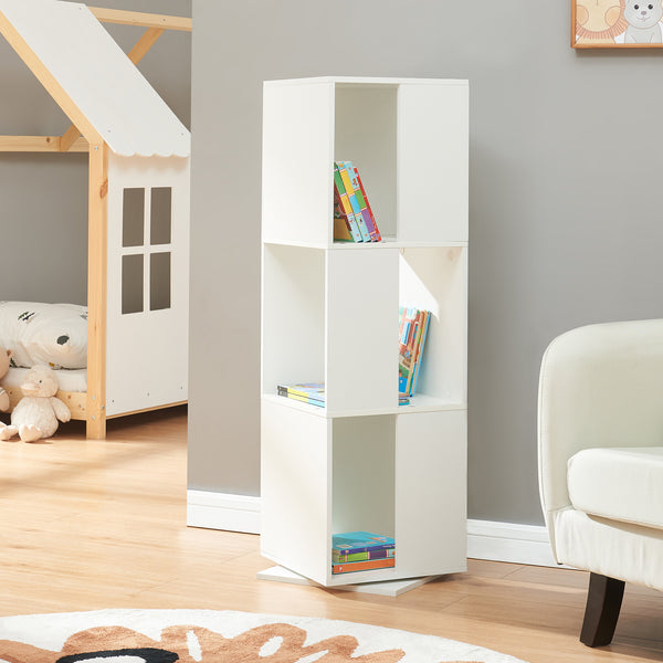 Roterbart bokhylla Fjelmarirg 109x34x34 cm Vit [en.casa]