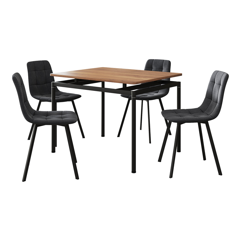 Matgrupp Hemnes 5-del Eikeutseende/Mörkgrå [en.casa]