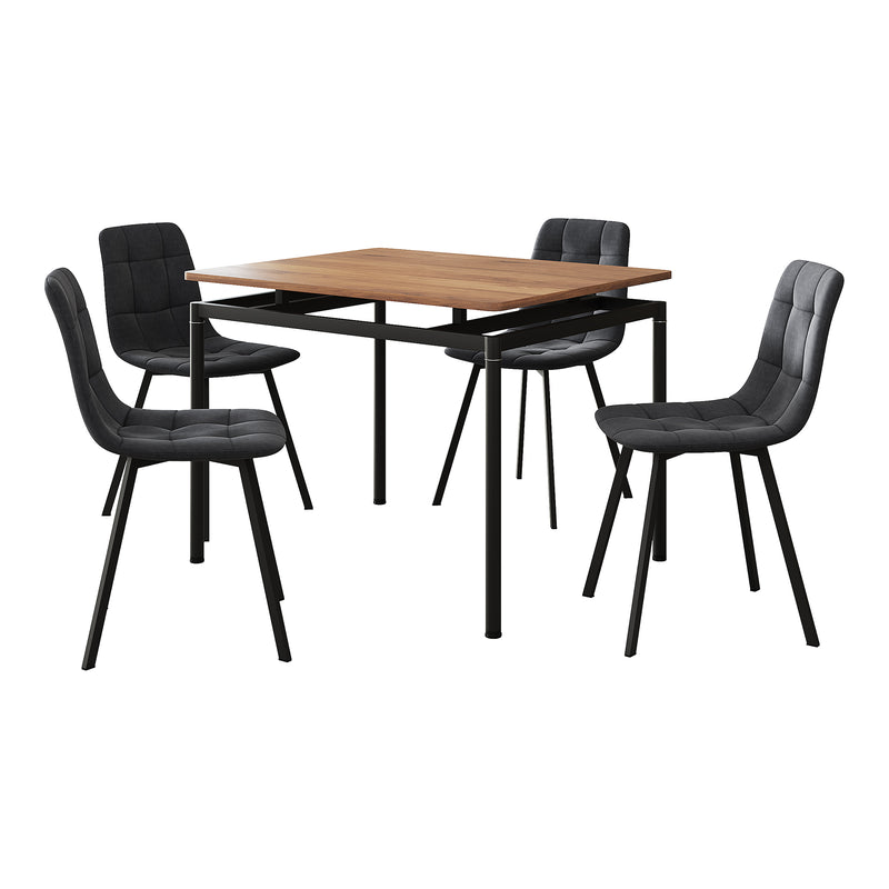 Måttskiss Matgrupp Hemnes 5-del Eikeutseende/Mörkgrå [en.casa]