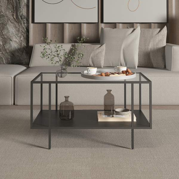 Soffbord Nynna 90x50x50 cm Svart [en.casa]