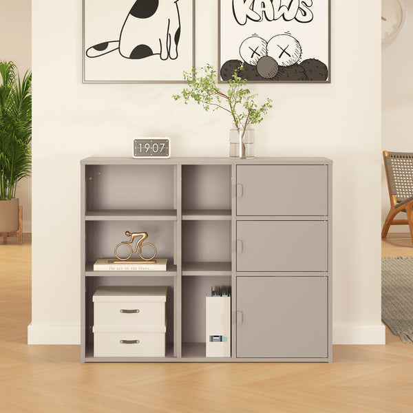 Arkivskåp Kliri Stål 100x32x81 cm Kamelfärgat [en.casa]