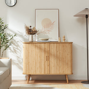 Sidobord Nordkapp 100x40x80 cm Bambus [en.casa]