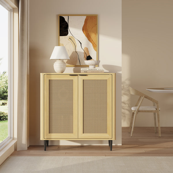 Sideboard Lukhomso 83x80x40 cm Eklook/Rattanlook [en.casa]
