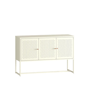 Sideboard Viitasaari 120x40x80 cm stål krämvit [en.casa]