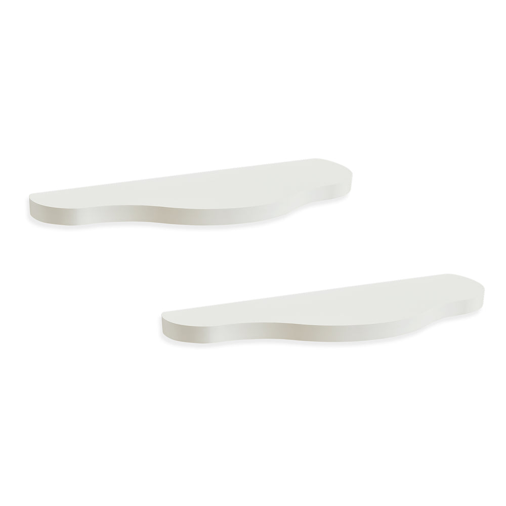 Barnväggshylleset 2-delar Sirlstalo 57x19x3 cm Vit [en.casa]