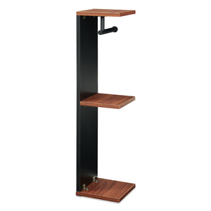 Toalettpappershållare Trond 76x18x18 cm Svart/Valnötutseende [en.casa]