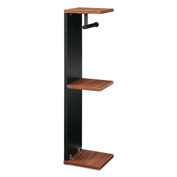 Toalettpappershållare Trond 76x18x18 cm Svart/Valnötutseende [en.casa]
