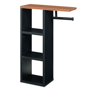 Toalettpappershållare Trond 60x40x16 cm Svart/Valnötutseende [en.casa]