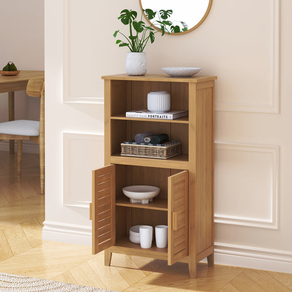 Sidobord Rirg 92x50x25 cm Bambus Natur [en.casa]
