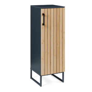 Badrumsskåp Svanes 90x30x30 cm Mörkgrå/Natur [en.casa]