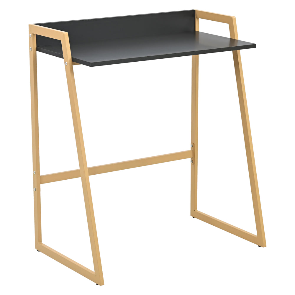 Skrivbord Kuomi 84x73x47 cm Beige/Mörkgrå [en.casa]