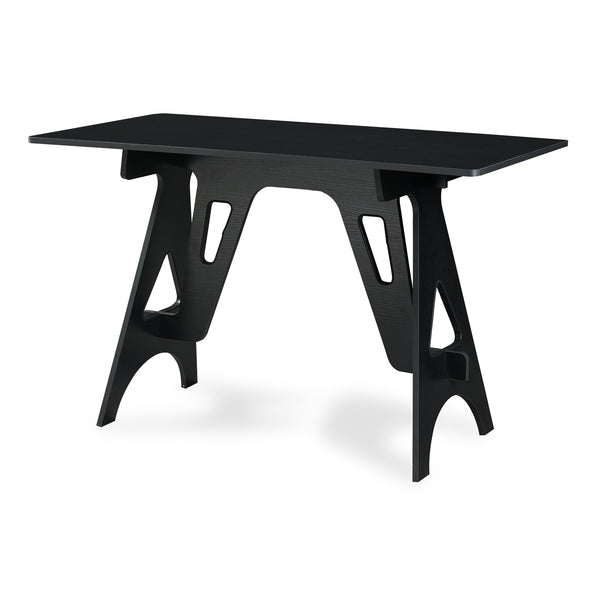 Skrivbord Bostenenna 120x60x75 cm Svart med trästruktur [en.casa]