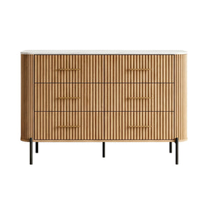 Byrå Kokunse med 6 lådor 120x42x78 cm eklook [en.casa]