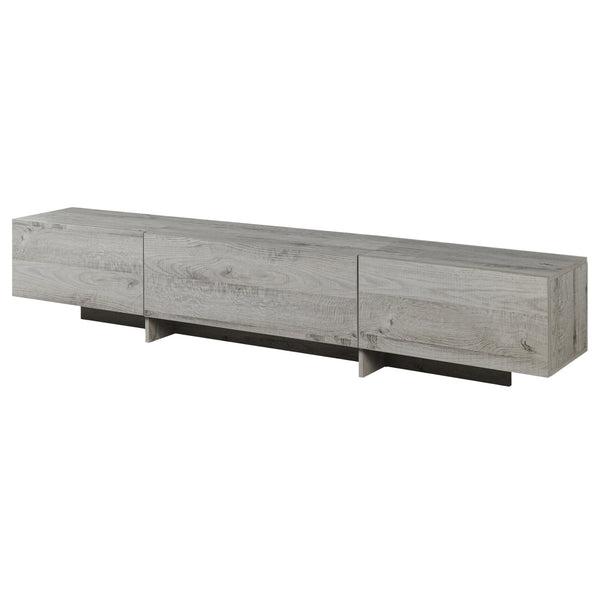 TV-bänk Kapipimso med 3 klaffar 194x31x37 cm eklook, grå [en.casa]