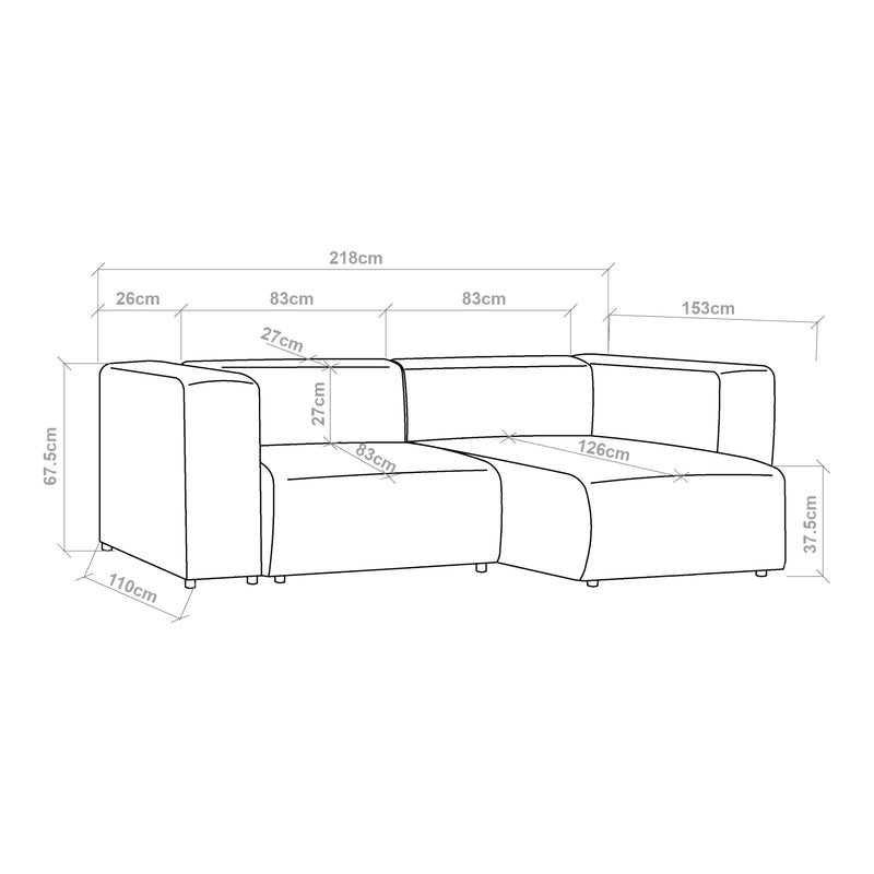 Måttskiss Soffa Suldal [en.casa]