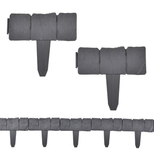 Rabattkant set PP 23x25,5x2cm sten optik i olika mått [casa.pro]