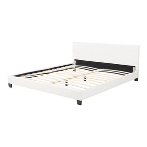 Corium® Dubbelsäng Falkenberg - konstläder (180 x 200 cm) - vit