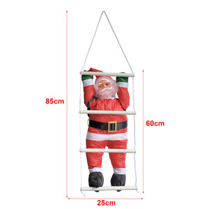 Klättrande tomte med stege 85x25cm upphängbar textil, plast [en.casa]