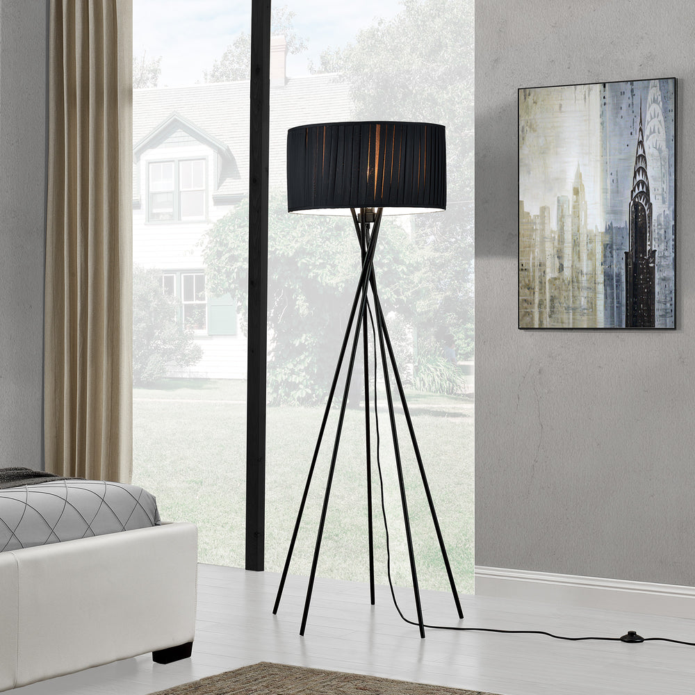 Golvlampa Black Mikado 1x E27 48x155 cm Svart lux.pro - premiumXL
