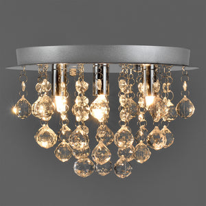 [lux.pro]® Stilig plafond - Trio-Ø28cm-metall-plast kristall-krom / silver