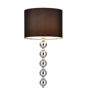 [lux.pro]® Elegant golvlampa - Spheric Black 1xE27 - 60W - krom/svart