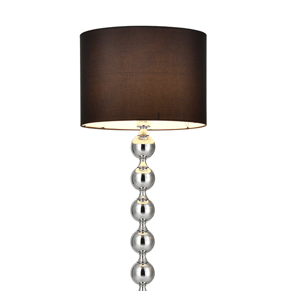 [lux.pro]® Elegant golvlampa - Spheric Black 1xE27 - 60W - krom/svart