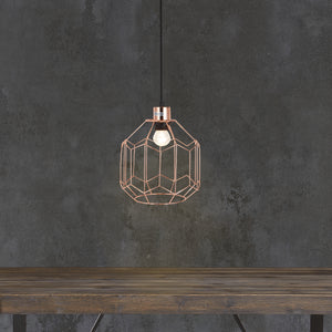 Stilig taklampa - koppar 