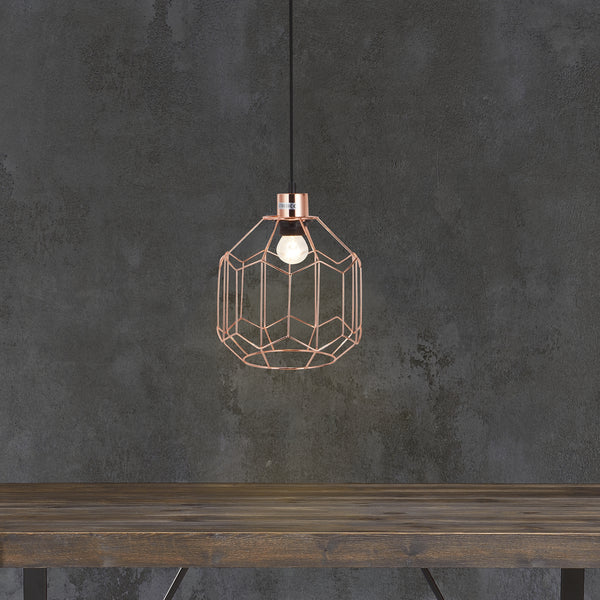 Stilig taklampa - koppar 