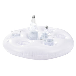 Uppblåsbar pool bar med drickhållare plats för 7 glas vit [casa.pro]