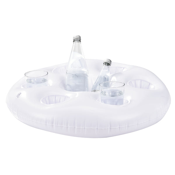 Uppblåsbar pool bar med drickhållare plats för 7 glas vit [casa.pro]