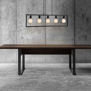 [lux.pro]® Taklampa Kiekki-100x30cm-metall-svart