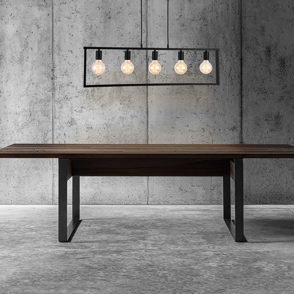 [lux.pro]® Taklampa Kiekki-100x30cm-metall-svart