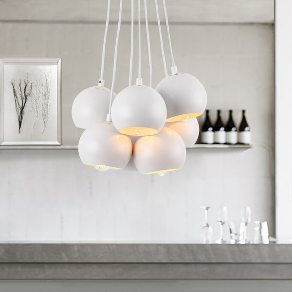 [lux.pro]® Taklampa Mäo-12x11cm-metall-vit