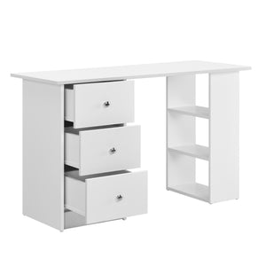 Skrivbord Lemberg 120x49x72 cm vit [en.casa]