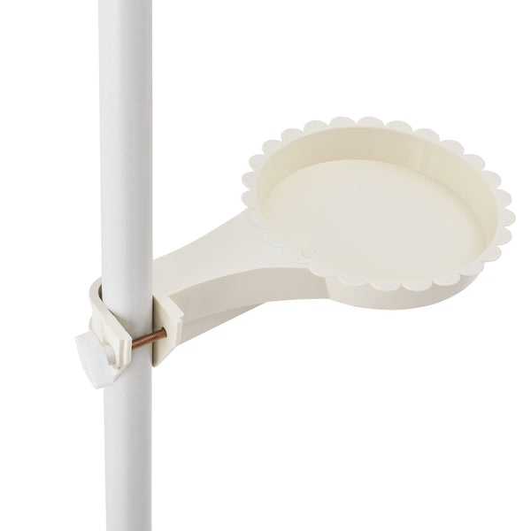 Teleskopisk växtställ 110-305 cm metall vit [en.casa]
