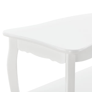 Soffbord vintage shabby chic stil 87,5x40x42cm vit [en.casa]