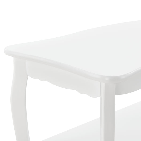 Soffbord vintage shabby chic stil 87,5x40x42cm vit [en.casa]
