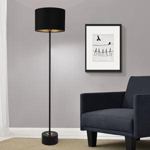 Golvlampa Apeldoorn 157x35cm svart koppar [lux.pro]