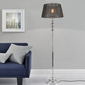 Golvlampa Lingen-151xØ40cm-230V, 50Hz-1xE27-metall / textil-grå