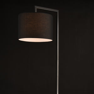 Golvlampa Düsseldorf-1xE27,max.60W-metall-textil, svart