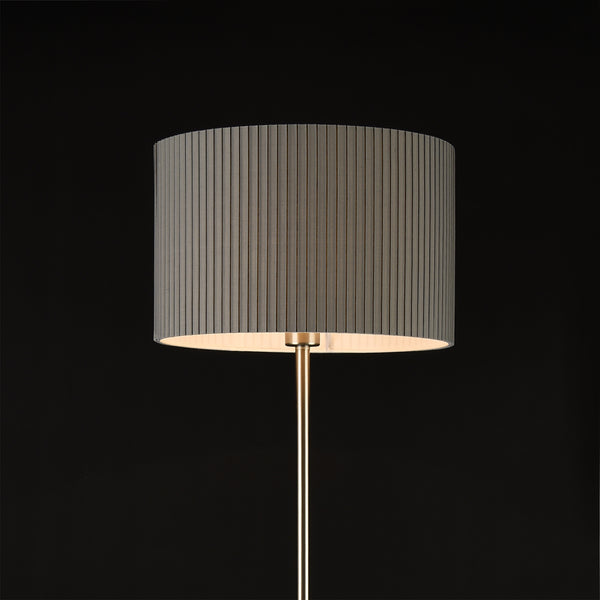 Golvlampa Coimbra metall textil grå [lux.pro]