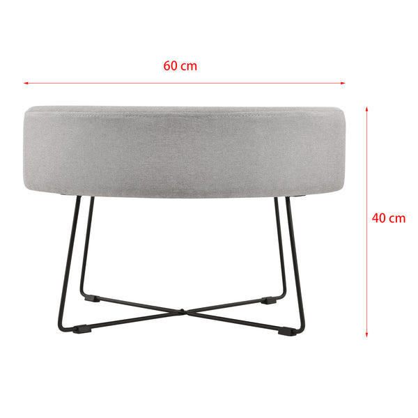 Soffbord Nelson 40xØ60cm grå svart [en.casa]