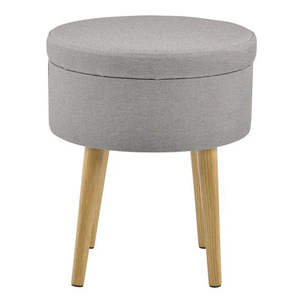 Soffbord Aurere fotpall 42xØ36cm förvaring under bordsskivan grå [en.casa]