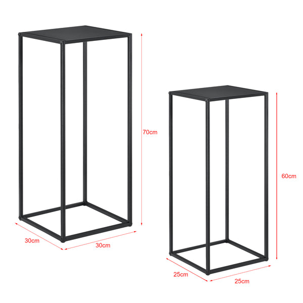 Soffbord/Sidobord Ulf set om 2 svart [en.casa]