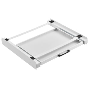 Monteringsram med skiva för tvätt/tork 7,5x60x54cm stål vit [en.casa]
