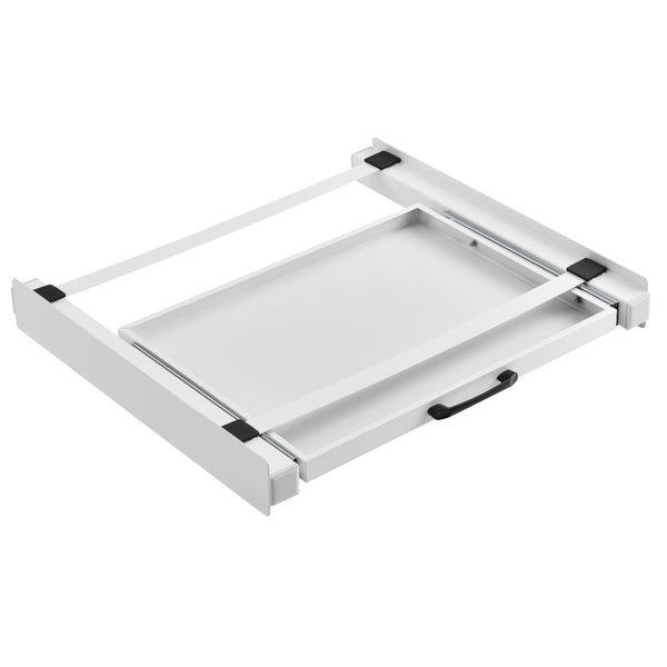 Monteringsram med skiva för tvätt/tork 7,5x60x54cm stål vit [en.casa]