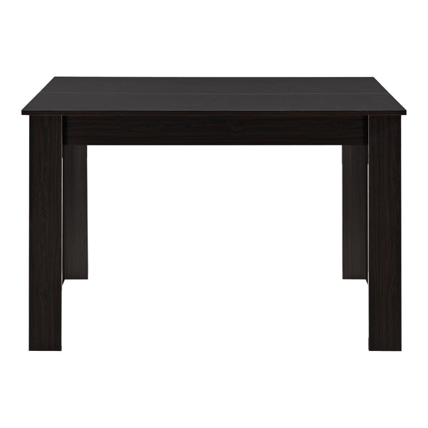 Matbord Skien 117x76x74cm valnötsfärg, högglans spånskiva plats för 4 [en.casa]